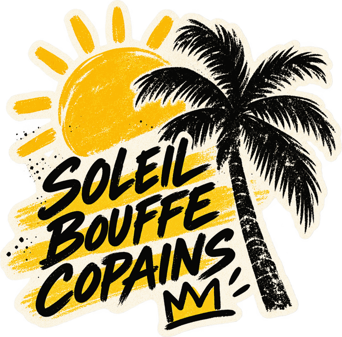 Sticker Soleil, bouffe, copains