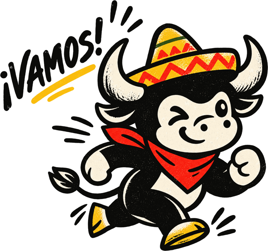 Torito, la mascotte, lance un « vamos » enthousiaste